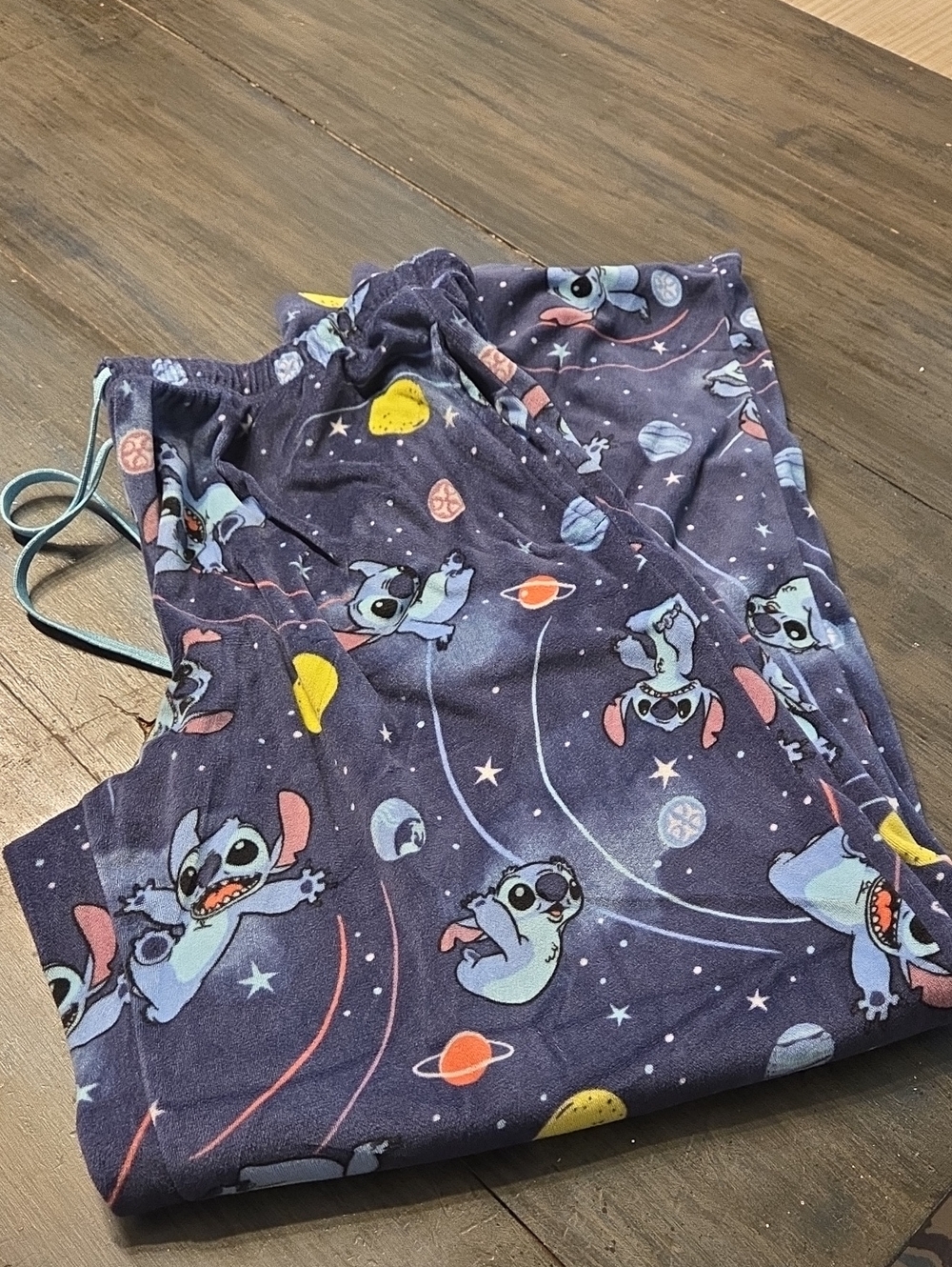 Disney Navy Blue Stitch Space-Print Pajama Pants